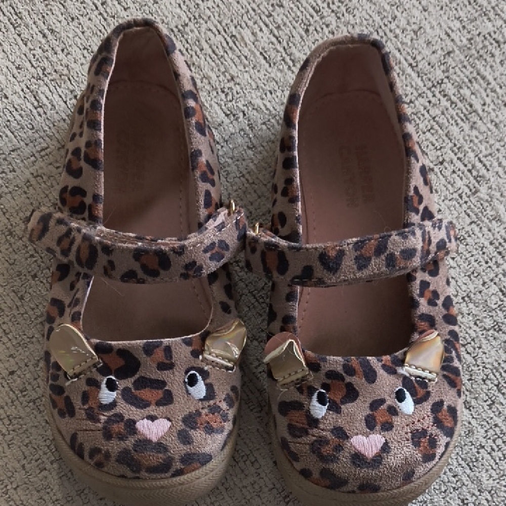 Leopard Print Kids Shoes with Ears